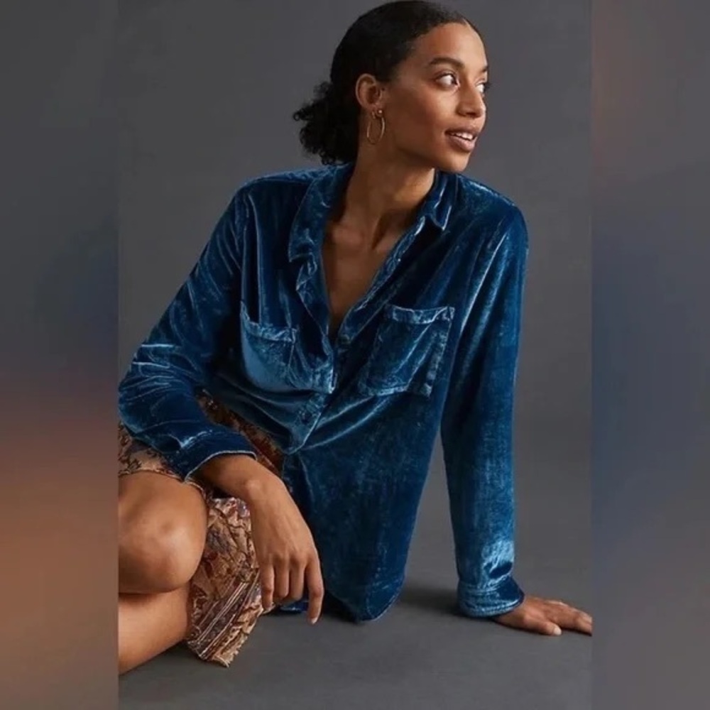 Anthropologie The Hadley Relaxed Buttondown Shirt by Pilcro, XS